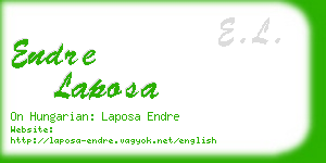 endre laposa business card